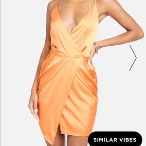 Bebe Surplice Satin Mini Dress